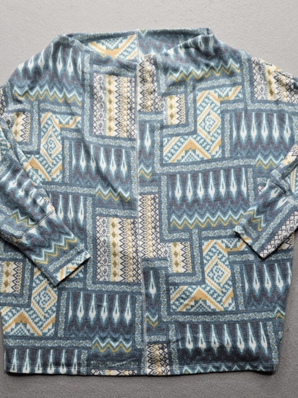NWT Cato Geometric Cowl Neck‎ Pullover Tribal 3/4 Sleeve Sz XL